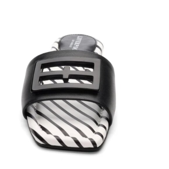 NEW LIVERPOOL LA Leather Dunbar Slide Sandals Luggage for women 254 3T7 - Picture 4 of 5